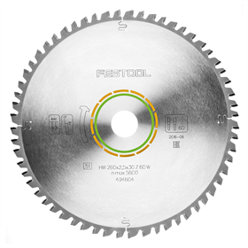 Kreissägeblatt Festool 260X2,5X30 W60