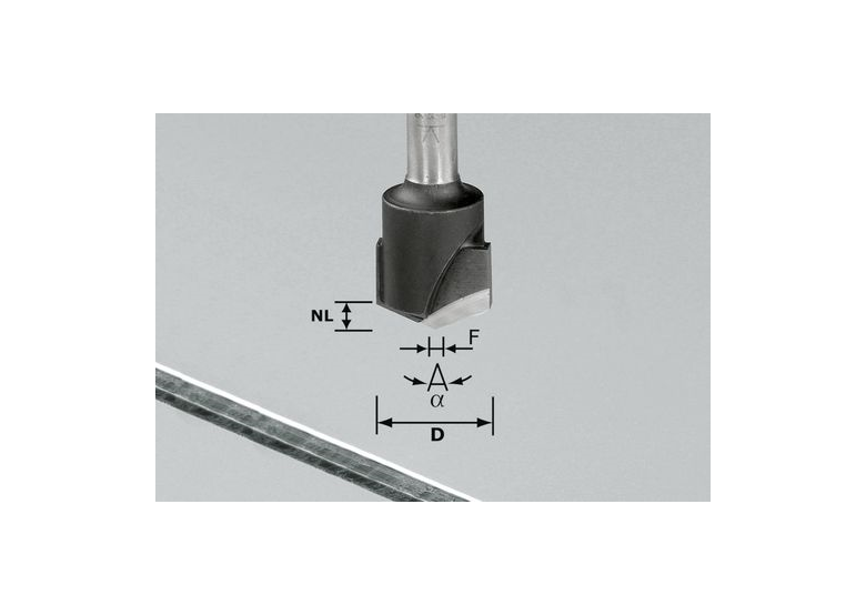 V-Nutfräser Festool 491443