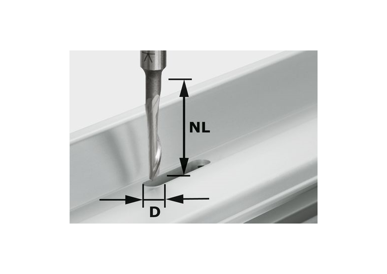 Aluminiumfräser Festool HS S8 D5/NL23