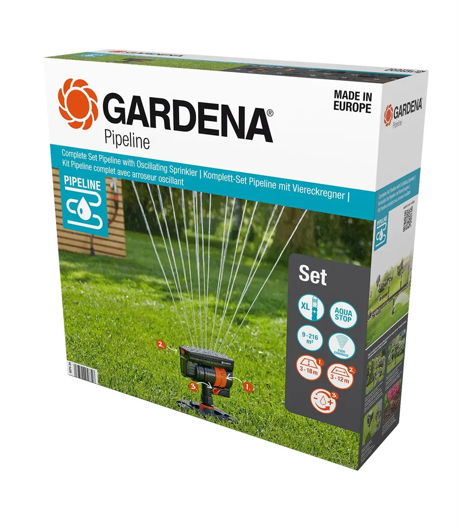 Viereckregner Pipeline Set Gardena 08274-34