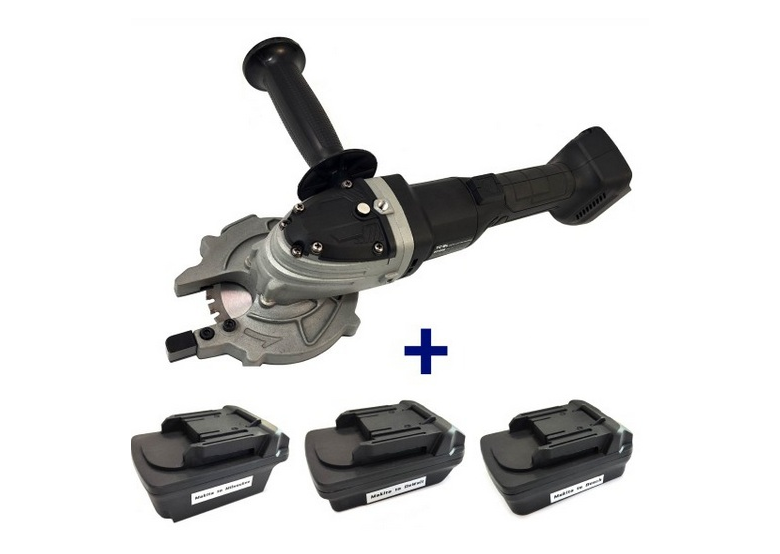 Bewehrungsschneider mit Adaptern für Akkus von Bosch, DeWalt, Milwaukee und Makita Glob TOOLS DC1030