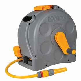 Kompakter Gartenschlauchtrommel 1/2“ 25m mit Schlauch und Sprinklerset 6tlg. Hozelock 2415