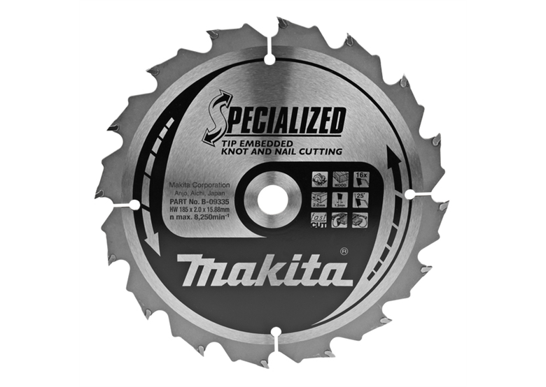 Speziallsägeblatt für Handkreissäge CSCE18516C Makita B-09335