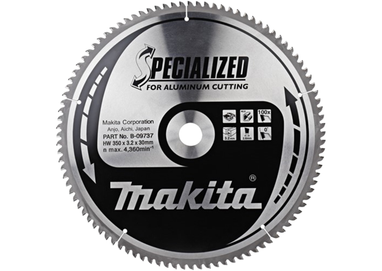 Sägeblatt für Aluminium 350x30mm T100 Makita B-09737