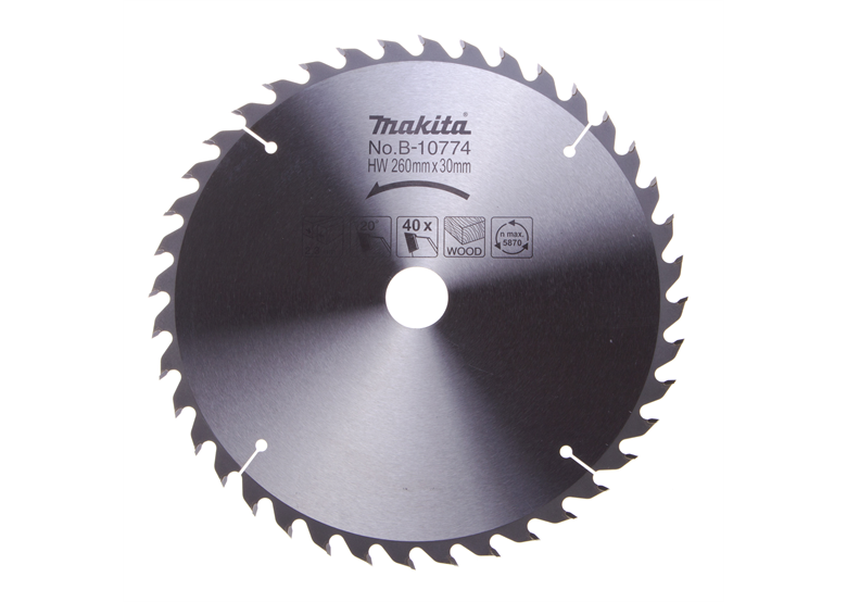 Sägeblatt für Tischkreissäge MLT100 260x30mm T40 Makita B-10774