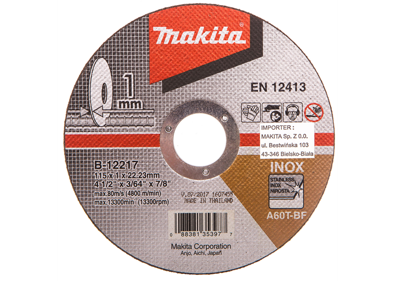 Trennscheibe 115x1x22mm Makita B-12217