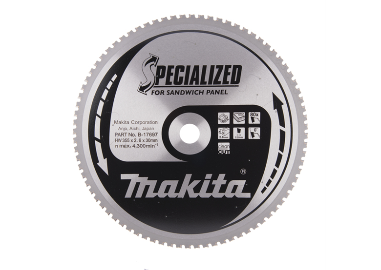 HM-Sägeblatt 355x30x80Z SWP, 355mm Makita B-17697