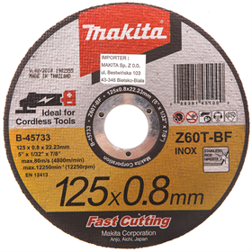 Trennscheibe für Stahl INOX 125mm Makita B-45733