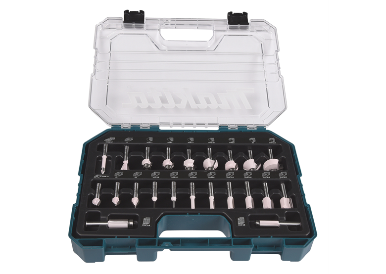 8mm Fräser-Set, 22-tlg. Makita D-74778