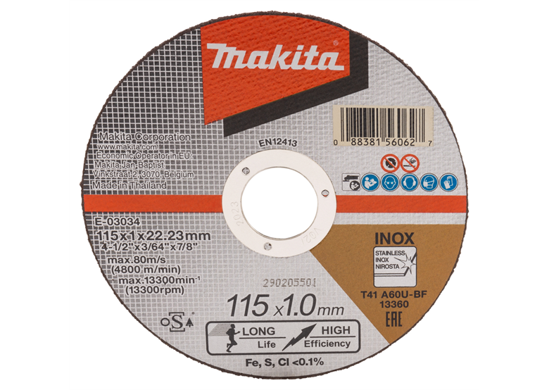 Trennscheibe extra dünn 115x22mm Makita E-03034