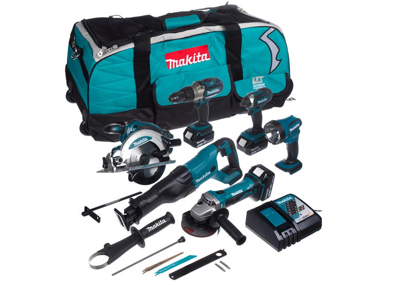 Werkzeugset 18V Makita LXT DLX6043T 3x5.0Ah