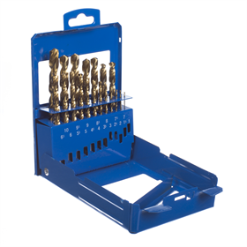 Bohrer-Set für Metall in Titanbeschichtung HSS-G TiN 19 Stück Makita P-61385