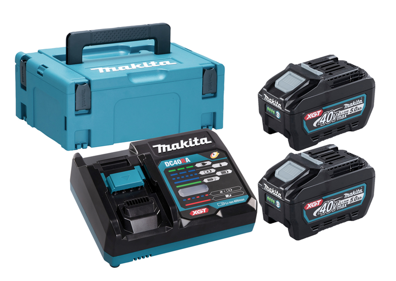 Starter-Set Makita XGT 2xBL4050F+DC40RA