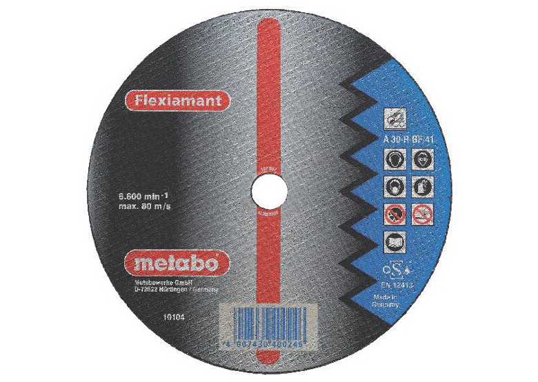 Trennscheibe Flexiamant Stahl A 30-R 230×3,0×22,2mm Metabo 616127000