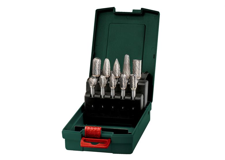 Hartmetall-Fräser-Set, 10-tlg. Metabo 628404000