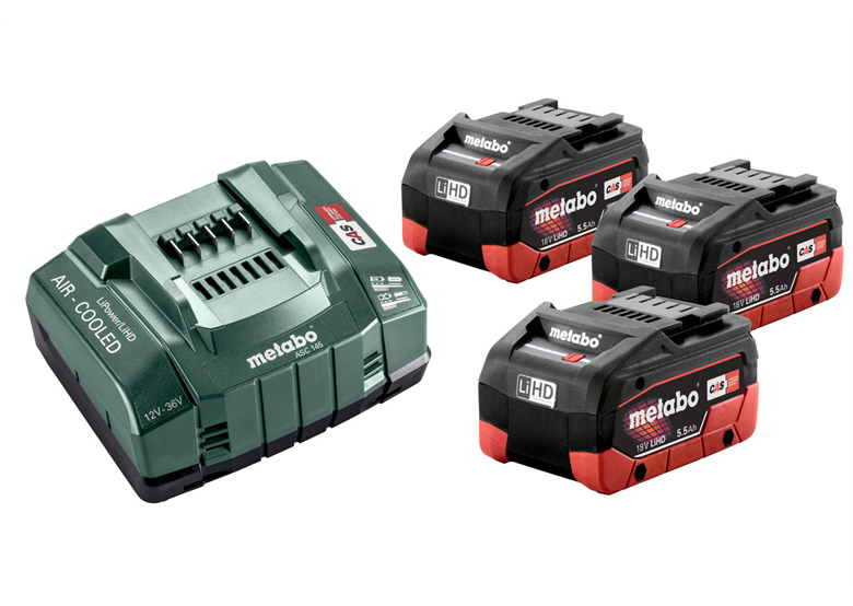 Akku-Set, 3x18V LiHD 5.5Ah + ASC 30-36V Ladegerät Metabo 685074000