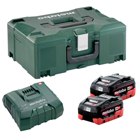 2 18V LiHD 5.5Ah Akkus und ASC Ultra Ladegerät in MetaLoc Metabo 685077000