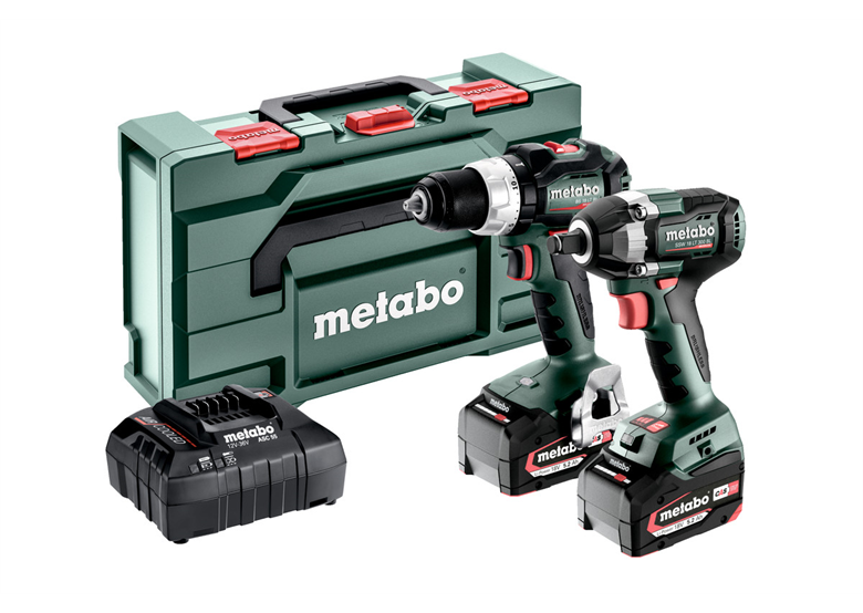 Werkzeugset 18V Metabo CAS BS 18 LT BL/SSW 18 LT 300 BL 2x5.2Ah