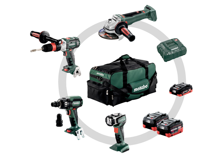 Werkzeugset 18V Metabo CAS Combo Set Metal 4.1 2x5.5Ah, 1x3.5Ah