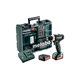 Akku-Schlagbohrschrauber mit 63 tlg. Zubehör Metabo PowerMaxx BS 12 Set