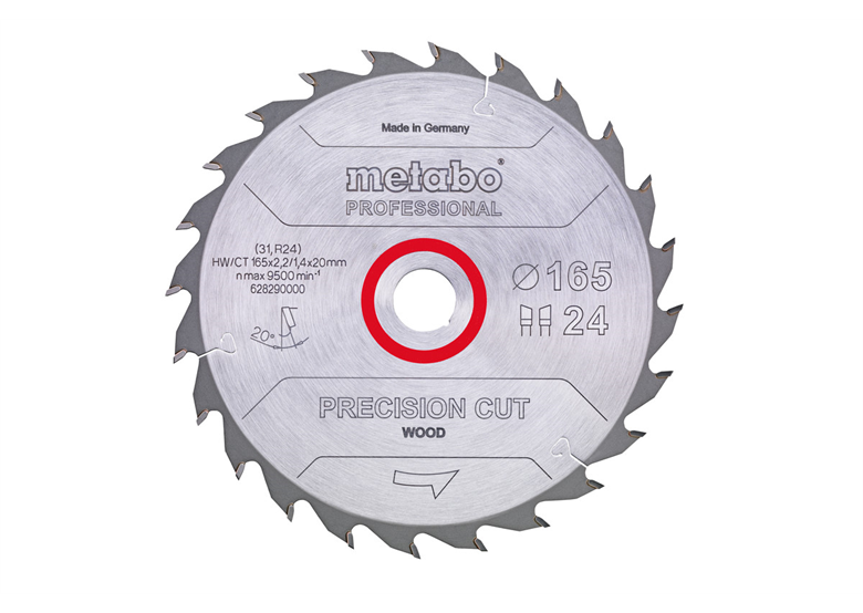 Sägeblatt 165x20mm Metabo Precision Cut Wood