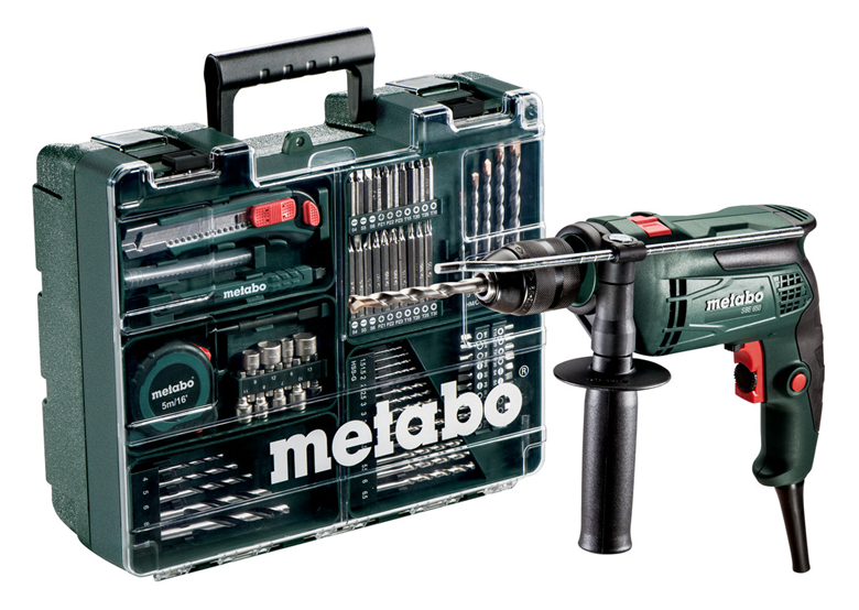 Schlagbohrmaschine mit 79 tlg. Zubehör Metabo SBE 650 Set