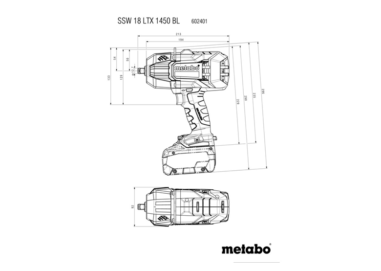 Schlagschrauber Metabo SSW 18 LTX 1450 BL