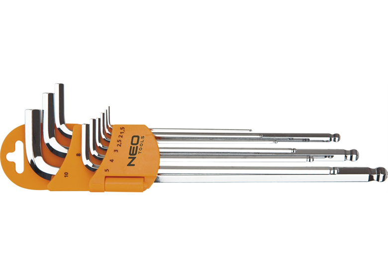 9-tlg. Sechskantschlüssel mit Kugelkopf Neo 09-525