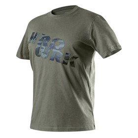 Arbeits-T-Shirt CAMO, olivenfarben, mit Aufdruck Neo CAMO 81-612-M