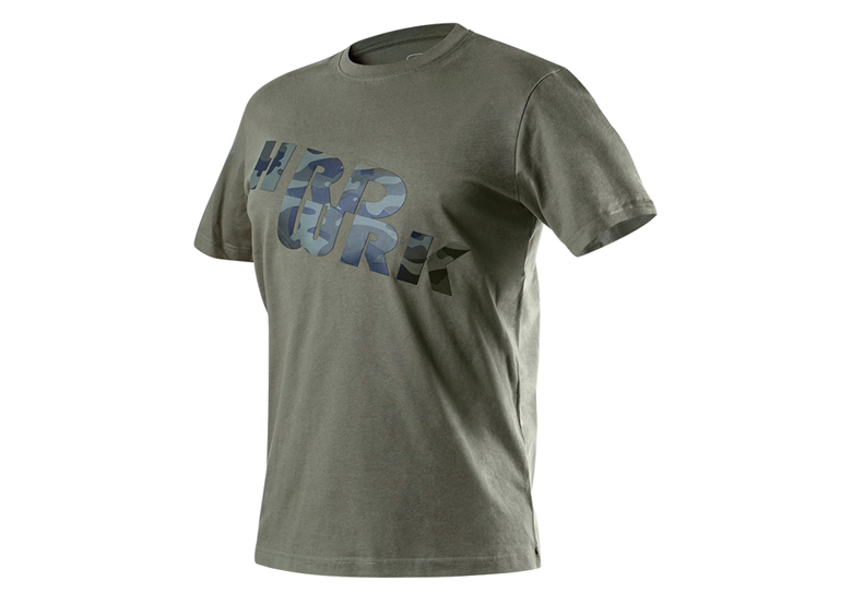 Arbeits-T-Shirt CAMO, olivenfarben, mit Aufdruck Neo CAMO 81-612-XL