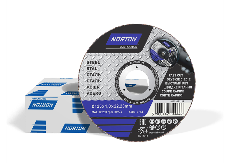 Trennscheibe Norton A60S-125x1.0x22.2-T41 NOR-DIY CEE