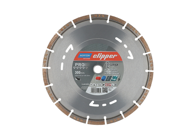 Diamanttrennscheibe 300x20mm Norton Clipper PRO 4x4 Explorer