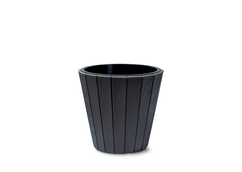 WOODE Blumentopf - Anthrazitfarbe Prosperplast DBWO490-S433