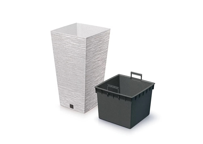 Blumentopf FURU SQUARE ECO WOOD 60l, weiß Prosperplast DFSH350W-S449W