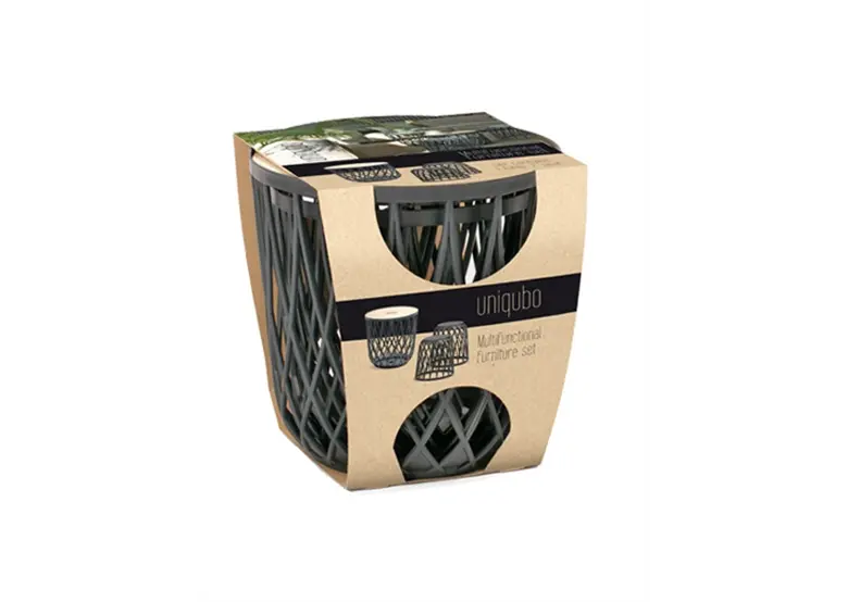 Set-Multifunktionskörbe 3 St. UNIQUBO SET3 Anthrazit Prosperplast IKUBS3-S433
