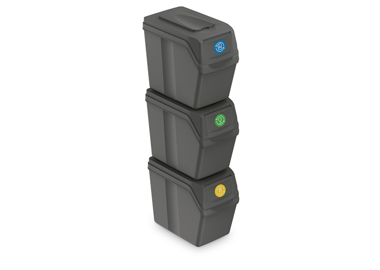 Abfallbehälter-Set 20l SORTIBOX 3 St. Prosperplast ISWB20S3-405U