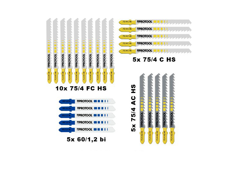 Stichsägeblätter für 616815 Protool 616815