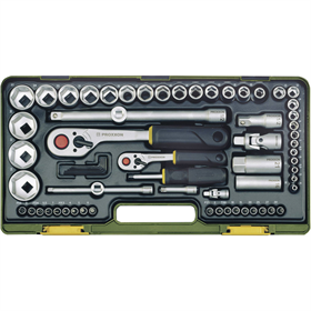 Steckschlüssel 1/4", 1/2", Satz mit 65 Elementen Proxxon PR23286