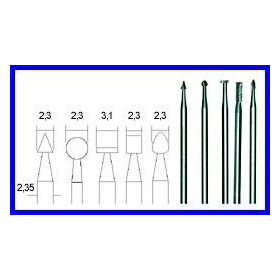 Wolfram-Vanadium-Stahl Frässer Set, 2,3 und 3,1 mm Proxxon PR28710