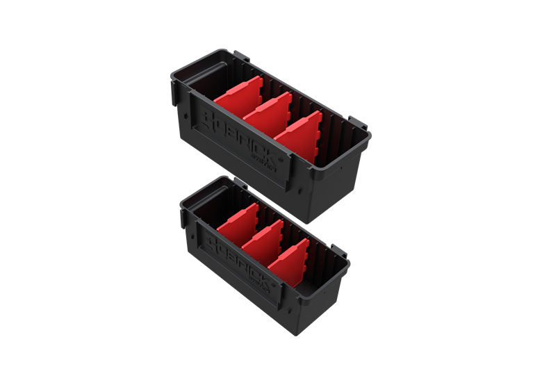 Satz modularer Behälter Qbrick System Custom Deep Modular Bin Set
