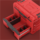 Werkzeugbox mit Schubladen Qbrick System PRIME DRAWER 2 TOOLBOX EXPERT RED Ultra HD Custom