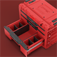 Werkzeugbox mit Schubladen Qbrick System PRIME DRAWER 3 TOOLBOX EXPERT RED Ultra HD Custom