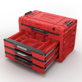 Werkzeugbox mit Schubladen Qbrick System PRIME DRAWER 4 TOOLBOX EXPERT RED Ultra HD Custom