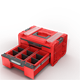 Werkzeugbox mit Schubladen Qbrick System PRO 2.0 DRAWER 2 TOOLBOX PROFI EXPERT RED Ultra HD Custom