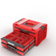 Werkzeugbox mit Schubladen Qbrick System PRO 2.0 DRAWER 3 TOOLBOX PROFI EXPERT RED Ultra HD Custom