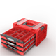 Werkzeugbox mit Schubladen Qbrick System PRO 2.0 DRAWER 3 TOOLBOX PROFI EXPERT RED Ultra HD Custom