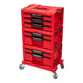 Schubladenset auf Rollenplattform Qbrick System PRO 2.0 DRAWER SET EXPERT RED Ultra HD Custom