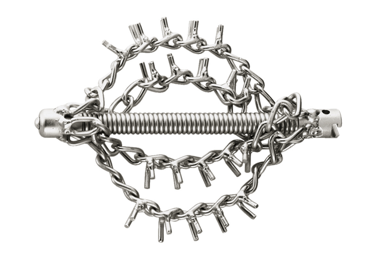 Kettenschleuderkopf,  4 Ketten mit Spitzen 22mm Rothenberger 72299