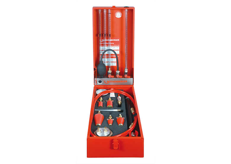 Dichtheitsprüfgerät mit Einrohrzählerkappe  Rothenberger ROTEST GW 150/4