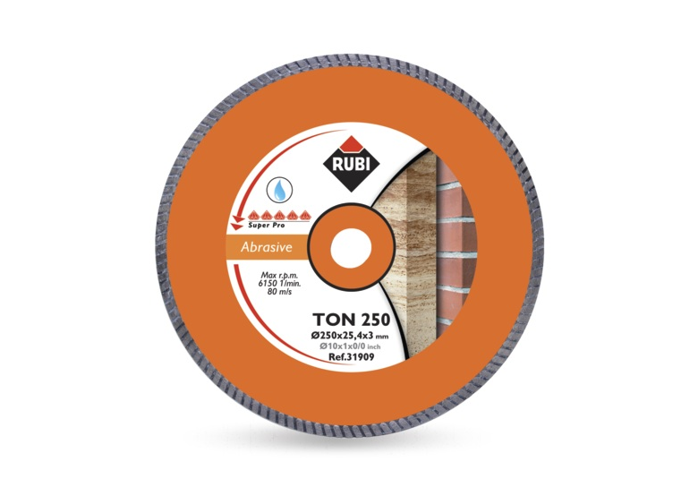 Diamant- Trennscheibe für Naßschnitt 250mm Rubi TON 250